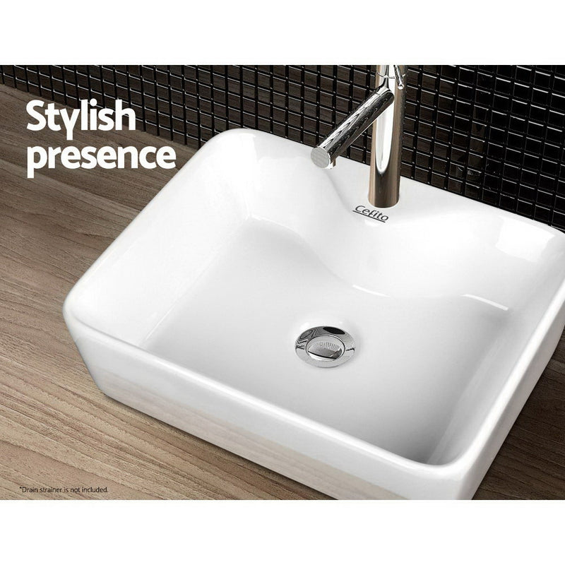 Cefito Ceramic Rectangle Sink Bowl - White - Sale Now