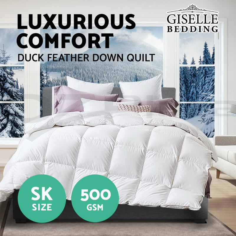Giselle Bedding Super King Size Duck Down Quilt - Sale Now