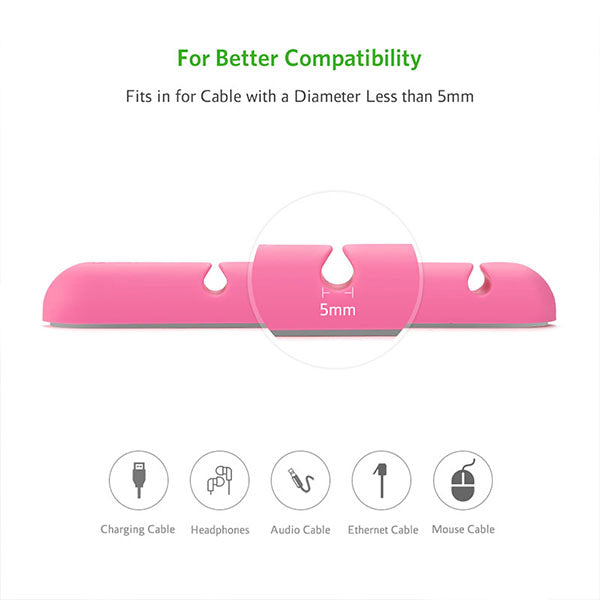 UGREEN Cable Organizer (2pcs/pack) - Pink (30483) - Sale Now